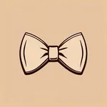 large brown waist bow tie image